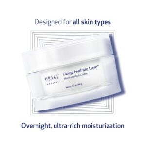 Obagi Hydrate Luxe Ultra-Rich Moisturizer – Non-Comedogenic with Tara Seed Extract and Biomimetic Peptides – Night Face Cream for Dry, Sensitive, or Aging Skin