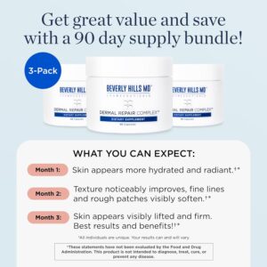 Beverly Hills MD Dermal Repair Anti-Aging Supplement – Hyaluronic Acid, Collagen, Vitamins for Smooth, Plump Skin (3)