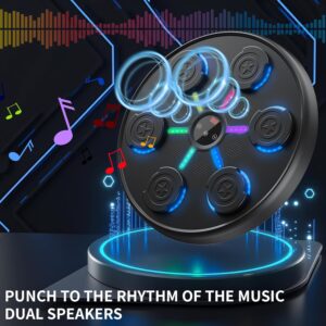 Upgrade and Larger,Music Boxing Machine with Boxing Gloves,2025 New Smart Bluetooth Music Boxing Machine,Wall-Mounted Exercise Equipment for Home,One Punch Boxing Game Machine for Kids and Adults