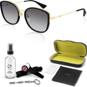 Gucci GG0606SK Designer Sunglasses: Elegant Cat-Eye Frame Eyewear with Premium eSHADES Kit – Epitome of Luxury and Style
