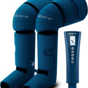 Gifts for Dad Mom Men Women Christmas Mothers Day, Fathers Day, Air Compression Massager with Heat for Foot, Leg, Calf, Thigh, Knee, Helpful for Vericose Veins, Muscle Fatigue, Cramps, Swelling, Edema