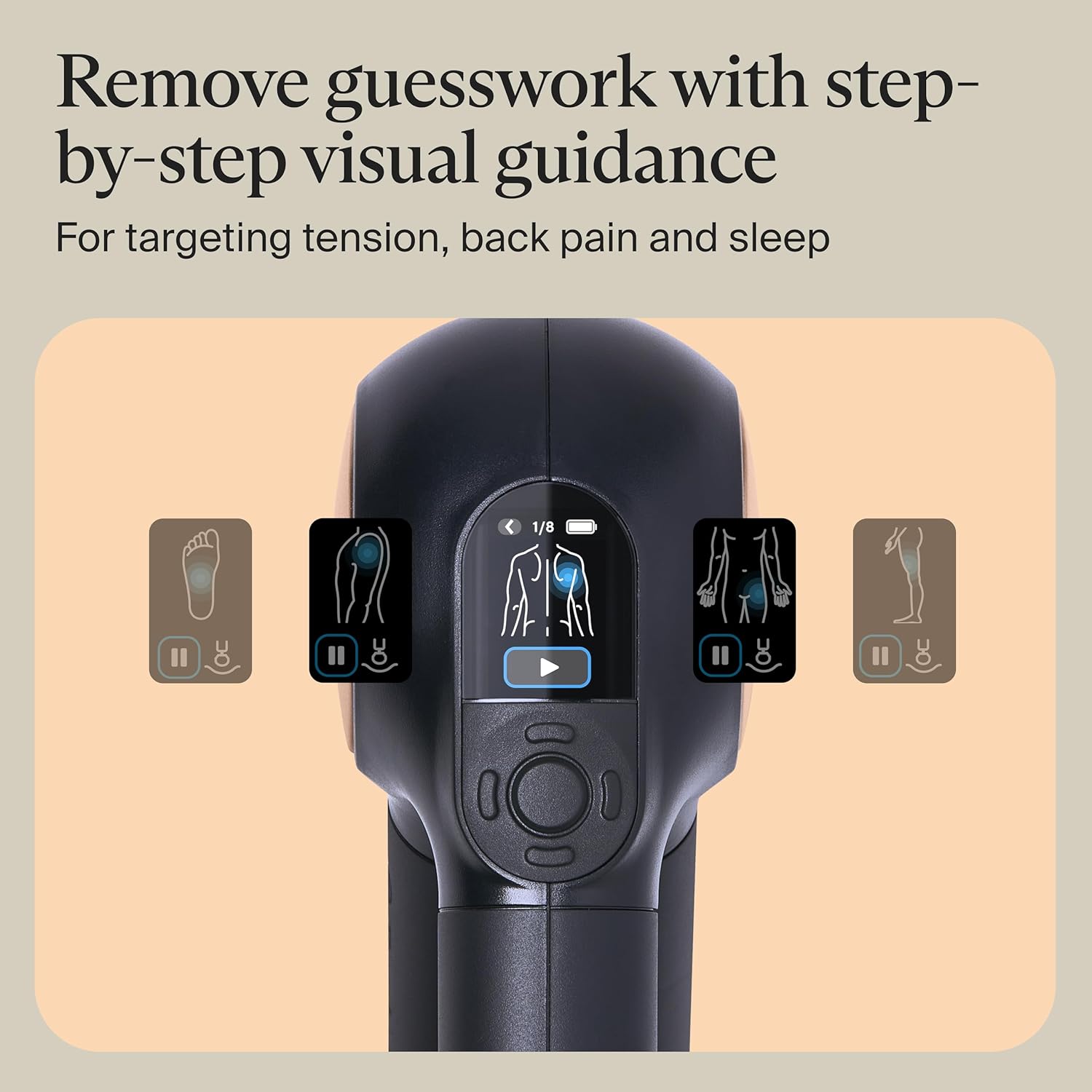 TheraGun Sense by Therabody - Deep Tissue Massage Gun with Preloaded Routines for Stress Relief, Pain Relief & Muscle Soreness in Neck, Back, Leg, Knee, and Shoulder (Black) - Image 4