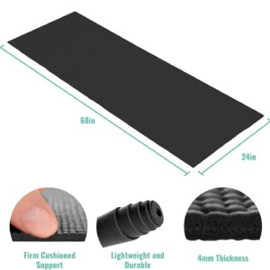 12-Pack Classic Yoga Mat With Carrying Strap, 68″ x 24″ Non Slip Exercise Mat, 4mm Thick Gym Mat, Bulk Non Toxic Yoga Mats for Home Workout, Schools, Classroom, and Studios