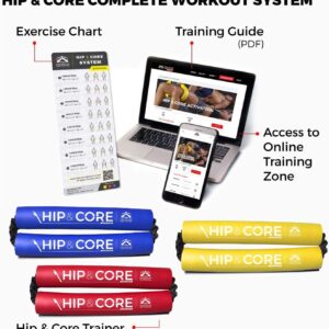 Crossover Symmetry Hip & Core System – Loop Resistance Home Workout Bands to Stretch and Strengthen Legs, Butt, HIPS, Thighs and Glutes, Includes Online Exercise & Training Guide