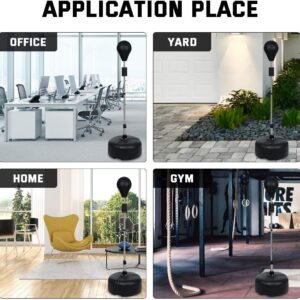 OppsDecor Punching Bag with Stand,Reflex Bag Freestanding Punching Ball Boxing Speed Bag,Great for Training,Stress Relief,Exercise