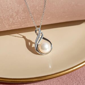 Gifts For Wife Wedding Anniversary – Mothers day gifts – AAA+ Real Pearl Necklaces For Women (18k Gold Plating 925 Sterling Silver) Mothers day necklace ideas Birthday Freshwater Pearl Necklace