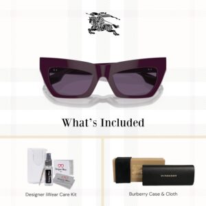 BURBERRY BE4405 Cateye Sunglasses for Women + BUNDLE With Designer iWear Complimentary Eyewear Kit