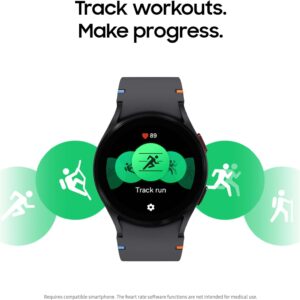 SAMSUNG Galaxy Watch FE 40mm GPS, AI Smartwatch w/Fitness Tracking, BIA Sensor, Personalized HR Zones, Heart Rate Tracker, Sleep Monitor, 2024, Black (US Version) (Renewed)