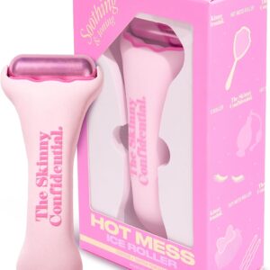 The Skinny Confidential HOT Mess Ice Roller for Face – Facial Roller Skincare Tools Contour, Tighten & De-Puff Skin – Self Care Beauty Gift for Women & Men for Clear, Radiant & Smoother-Looking Skin
