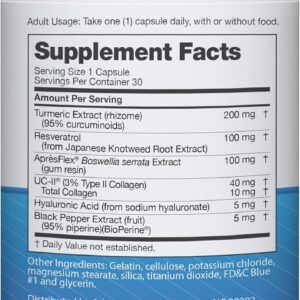 Instaflex Advanced Joint Support Nutritional Supplement Capsule with Doctor Formulated Joint Relief Supplement, Featuring UC-II Collagen & 5 Other Joint Discomfort Fighting Ingredients, 60 Ct