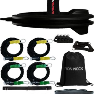 Iron Neck 3.0 Neck Strength Training Device and RX Kit | Resistance Bands, Door/Cinch Anchors | Neck Exercise, Stretches, Posture | Relieve Back and Neck Pain and Signature Series Band