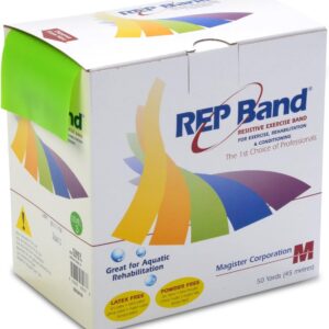 Magister Resistive Exercise – Rep Band Latex-Free GREEN (LEVEL 3) 50 YARD ROLLS by Magister