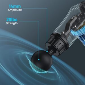 AYURA Massage Gun, Deep Tissue Percussion Muscle Massager Gun, Handheld Back Massager for Pain Relief, Electric Massager with 30 Speeds and 6 Heads for Athletes Men Women