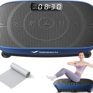 MERACH Vibration Plate Exercise Machine, Whole Body Workout Equipment for Women, Bluetooth and Silicone Pedal, Vibration Plate with Auto Mode, Vibrate Fitness Platform for Home