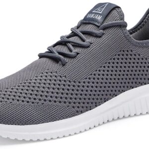 VAMJAM Men’s Running Shoes Ultra Lightweight Breathable Walking Shoes Non Slip Athletic Fashion Sneakers Mesh Workout Casual Sports Shoes