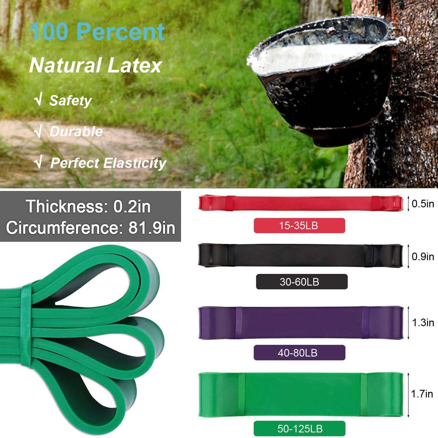 J Bryant Fitness Heavy-Duty Resistance Band Bar with Resistance Bands, E-Shaped Hook Design, 500lb Load Capacity, Anti-Slip Surface, Carry Bag Included, for Strength Training and Fitness - Image 5