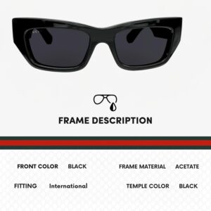 Gucci GG1296S Designer Fashion Sunglasses – Elegant, Sophisticated & Stylish Cat Eye Shape Eyewear with Luxury eSHADES Kit