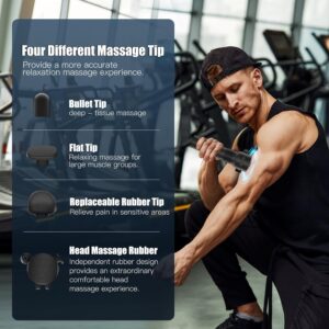 ​​Pro Max Therapy Deep Muscle & Head Vibration Massager, Rechargeable Portable Massager for Travel – Relieves Fatigue & Stress, Soothes Scalp Tension, Black​​