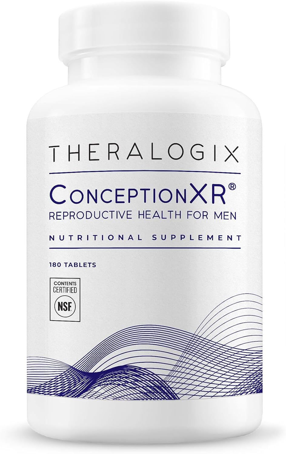 Theralogix ConceptionXR Reproductive Health For Men, Men's Preconception Vitamins for Fertility Support, Male Fertility Supplements for Sperm Health, NSF Certified - 180 Tabs (90-Day Supply), Unflavor