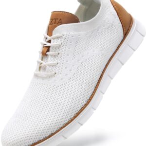 Men’s Casual Dress Oxfords Sneakers Business Mesh Breathable Lightweight Walking Shoes Tennis Comfortable