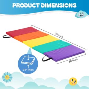 New Bounce Tumbling Mat for Kids – Gymnastics Mat – Folding Exercise Tumble Mat for Home Gyms