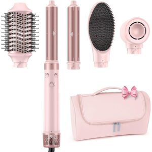 Dual Voltage Hot Air Styler Wrap – 5 in 1 Hair Dryer Brush,Multi Hair Styler, with Fast Drying Blow Dryer, Styling, Straightening & Volumizing