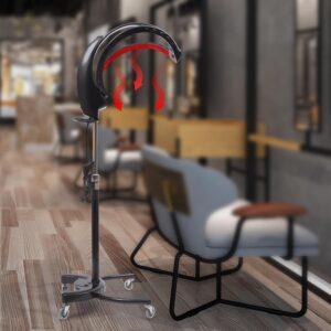 DNYSYSJ Hair Processor, Black, Zinc Alloy, Ferrozinc, Stainless Steel, 950W, Hair Dryer, Freestanding, with Remote Control, for Perm, Hair Dyeing, Hair Care