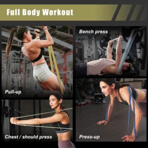 VRTX Fabric Resistance Bands for Men & Women | Long Exercise Band for Workout, Stretch, Yoga, Full Body Training | Soft Mesh Cloth, Non-Slip, High Durability Elastic Straps