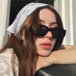 50/100 Pack Black White Rectangle Sunglasses Bulk for Adult Retro Cheap 90s Y2K Small Party Glasses