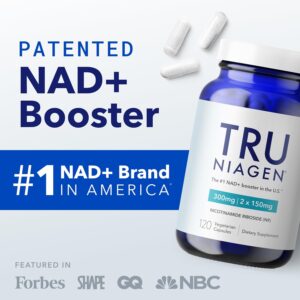 TRU NIAGEN – Patented Nicotinamide Riboside NAD+ Supplement. NR Supports Cellular Energy Metabolism & Repair, Vitality, Healthy Aging of Heart, Brain & Muscle – 60 Servings / 120 Capsules