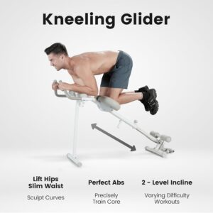 WONDER CORE Pro Max, Ab Machine for Stomach Workout, Ab Workout Equipment for Home Gym, Ab Trainer, 4-in-1 Exercise Equipment: Rowing Machine, Leg Press Machine, Ab Glider Machine, Roman Chair