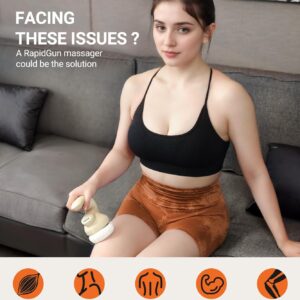 Prime Handheld Mini Therapy Massager – 3D Rotating &Vibrating Deep Tissue Back Massager, Adjustable Multi-Speed Trigger Point Massage Tool for Body Pain Relief, Portable Muscle Recovery Gift