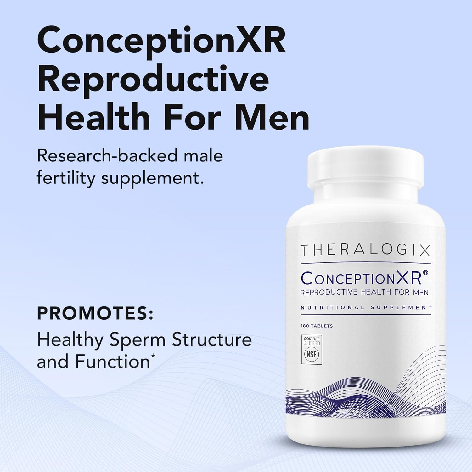 Theralogix ConceptionXR Reproductive Health For Men, Men's Preconception Vitamins for Fertility Support, Male Fertility Supplements for Sperm Health, NSF Certified - 180 Tabs (90-Day Supply), Unflavor - Image 3