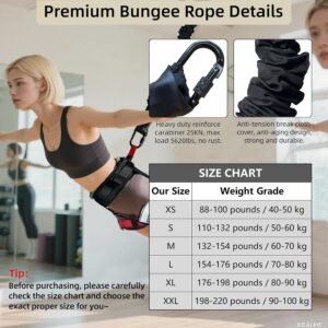 Bungee Fitness Set, Heavy Resistance Band Set, Professional 4D Yoga Bungee Rope Workout Equipment W/6 Sizes, for Home Gym Training & Fitness(Not for Extreme Sports)