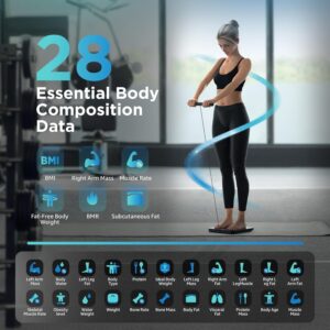 Posture Scale for Body Weight and Fat Percentage, 8 Electrodes Larger Platform Digital Scale for BMI 28 Body Composition Measurement, Bathroom Smart Scales with LED Display FSA or HSA Eligible