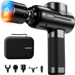 RENPHO Massage Gun with Heat and Cold, Portable Percussion Muscle Deep Tissue Massager with Carry Case, Gifts for Men Women