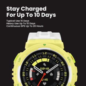 Amazfit Active Edge Smart Watch 46 mm, Rugged Fitness Watch, GPS, AI Health Coach, 16-Day Battery, 130+ Sports Modes, Activity Trackers and Smartwatches Android and iPhone Compatible, Lava Black