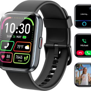 Smart Watches for Women and Men – 2025 New Smart Watch with 3 ATM Waterproof 1.83″ Display 120+Sports,Fitness Tracker for iPhone Android Phone,Alexa,Call&Notification Alerts,Heart Rate&Sleep Monitor