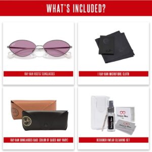 Ray-Ban RB3757 Kai Oval Sunglasses For Men For Women +BUNDLE with ACCESSORY EYEWEAR KIT