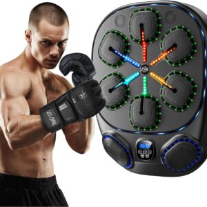 Music Boxing Machine with LED Lights & Bluetooth Speaker – Interactive Punching Bag for Fitness, Rhythm Training & Stress Relief – Home Gym Equipment for Adults