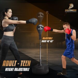 Punching Bag with Stand, Boxing Bag for Teens & Adults – Height Adjustable – Speed Bag for Training, Boxing Equipment, Stress Relief & Fitness