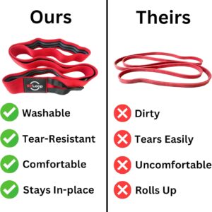 Fabric Long Loop Resistance Bands with Door Anchor and Workout Instructions – Exercises for Glutes, Legs, Chest, Muscle Building, Physical Therapy – Medium & Heavy Strength NT Loop