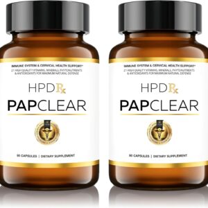 PAPCLEAR Physician Formulated | All Natural Immune Support Supplement | Advanced Powerful Immunity Booster | 21 Vitamins & Nutrients with Organic Shiitake Mushroom & Lycopene | 90 Capsules | Pack of 2