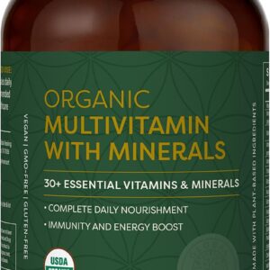 Global Healing Center – USDA Organic Multivitamin for Women & Men – Vitamins Include A, C, D, & More for Your Overall Health & Wellness Needs – Complete Daily Multi Vitamin Nourishment (120 Capsules)