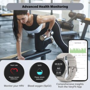 Smart Watch for Women, Built-in Alexa, GPS, HRV, VO2 Max, Blood Oxygen, Sleep & Stress Monitor, BT Calling, Compass, Altimeter, 1.32″ AMOLED, Fitness & Women’s Health, Waterproof, iPhone Compatible