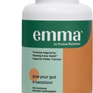 Emma Gut Health Doctors Endorsed Supplement – 60 Capsules – Relief from Gas and Bloating, Repairs Leaky Gut with Magnesium, Berberine, Vitamin D, Quercetin & More – Gut Health & Colon Cleanse Formula