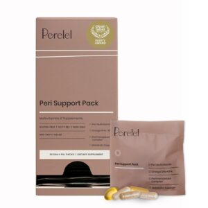 Perelel Peri Support Pack, Perimenopause Vitamins for Women, for Womens Nutrition Support & Overall Wellness, Soy & Gluten Free, Non GMO, 30 Daily Pill Packs