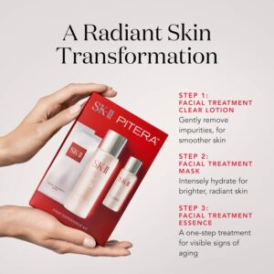 SK-II First Experience Skin Care Set – Gift Set Includes Treatment Face Masks, Facial Essence & Face Toner – Helps Improve Dryness, Refine Skin Texture & Reduce Fine Lines & Wrinkles (4 Count)