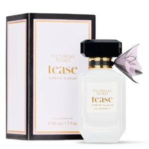 Victoria’s Secret Tease Crème Cloud Eau de Parfum, Notes of Vanilla Meringue, Santal Flower & Sheer Amber, Perfumes for Women (1.7 oz)
