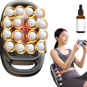 Evasea Massager, Evasea Revive – 16-Drive 8-Head Massage Gun Set, 30 Intensity Levels & 3 Smart Modes, 50kg Deep Pressure, for Neck, Shoulders, Upper Arms, Buttocks, Evasea Massage (16 Head)